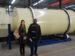 泰達人員陪同摩洛哥參觀轉筒烘干機