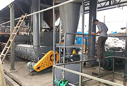 越南風(fēng)掃污泥烘干機運轉(zhuǎn)現(xiàn)場